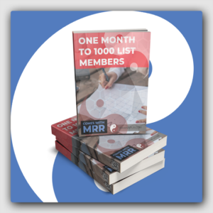 One Month To 1,000 List Members MRR Ebook - Featured Image