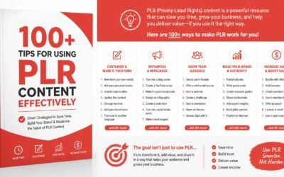 100+ Tips for Using PLR (Private Label Rights) Content Effectively