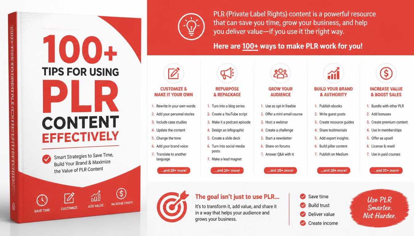 100+ Tips for Using PLR (Private Label Rights) Content Effectively - Featured Image