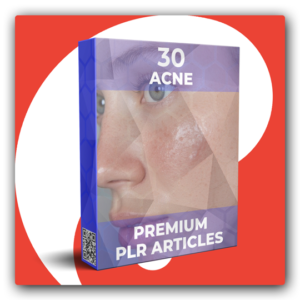 30 Premium Acne PLR Articles - Featured Image