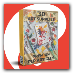 30 Premium Art Supplies PLR Articles - Featured Image