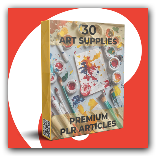 30 Premium Art Supplies PLR Articles - Featured Image