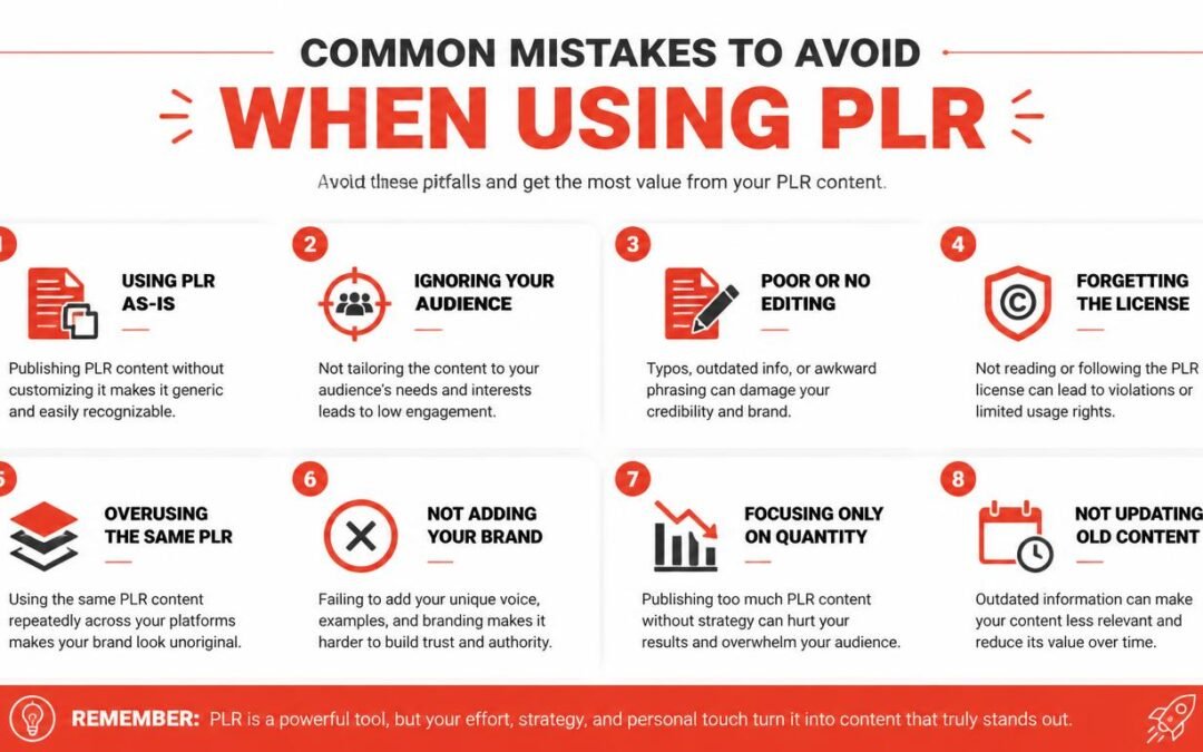 30 Common Mistakes to Avoid When Using PLR