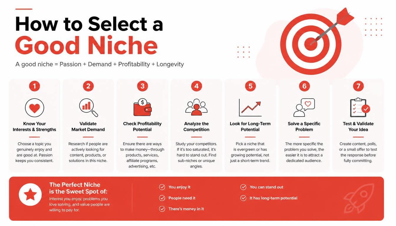How to Select a good Niche - Featured Image